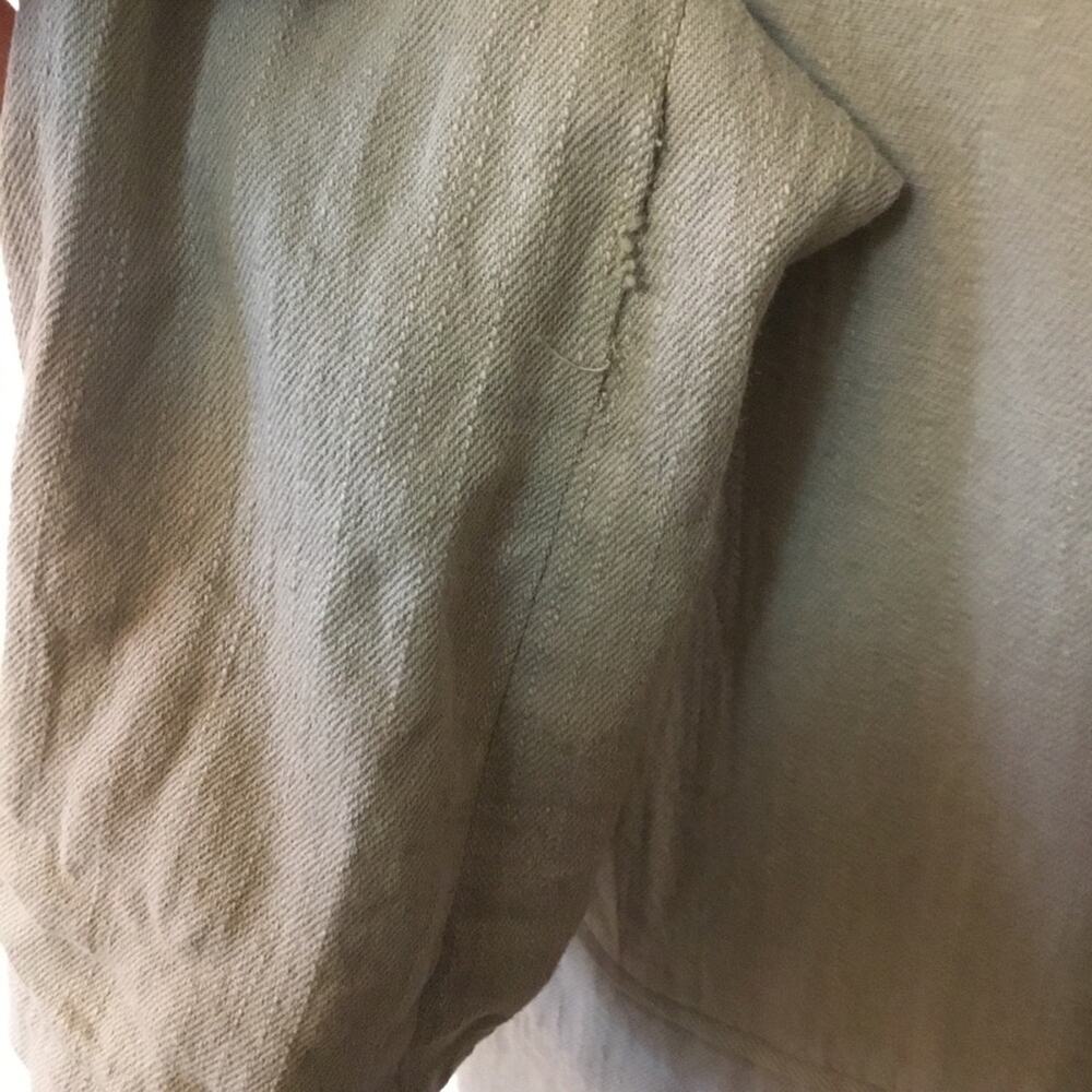 Zara Olive Green Linen Blend Button Over-Sized Blazer - Picture 5 of 14
